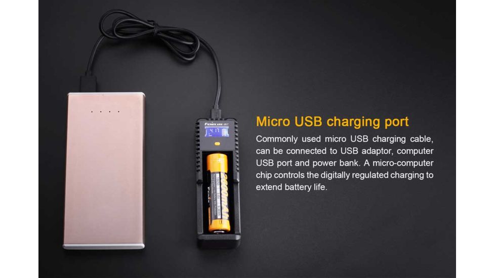 Fenix Multi-Sized Battery Charger, Black ARE-X1-P