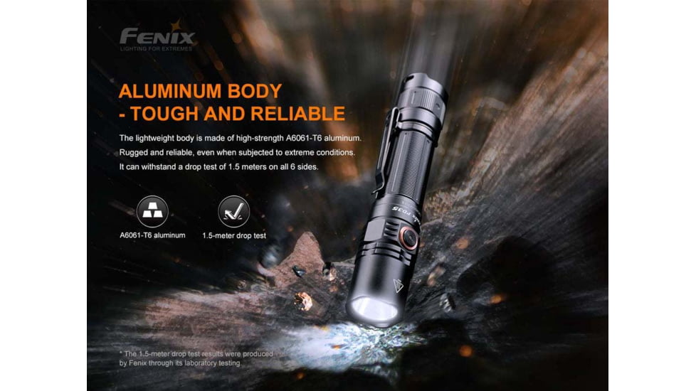Fenix Pd35 V3.0 Flashlight, 1700 Lumens, Li-ion 18650, LED Luminus SFT40, Black PD35V3BK
