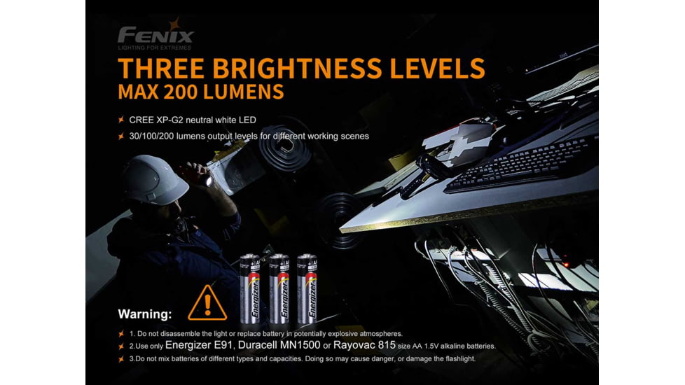 Fenix WF 11E Intrinsically Safe Flashlight, WF11ISOR