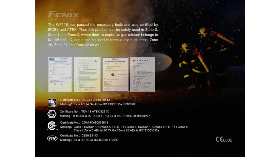 Fenix WF 11E Intrinsically Safe Flashlight, WF11ISOR