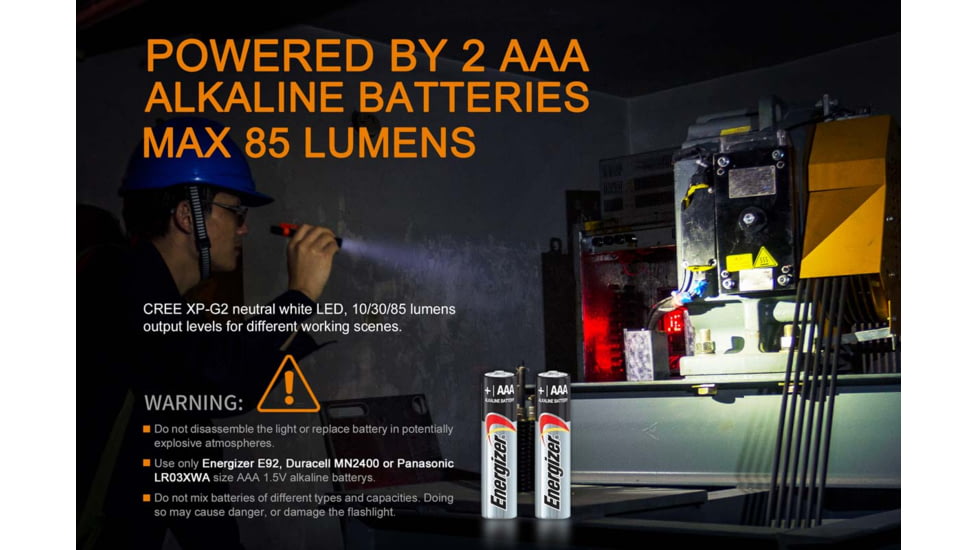 Fenix WF05 E Intrinsically Safe Flashlight, WF05ISBK