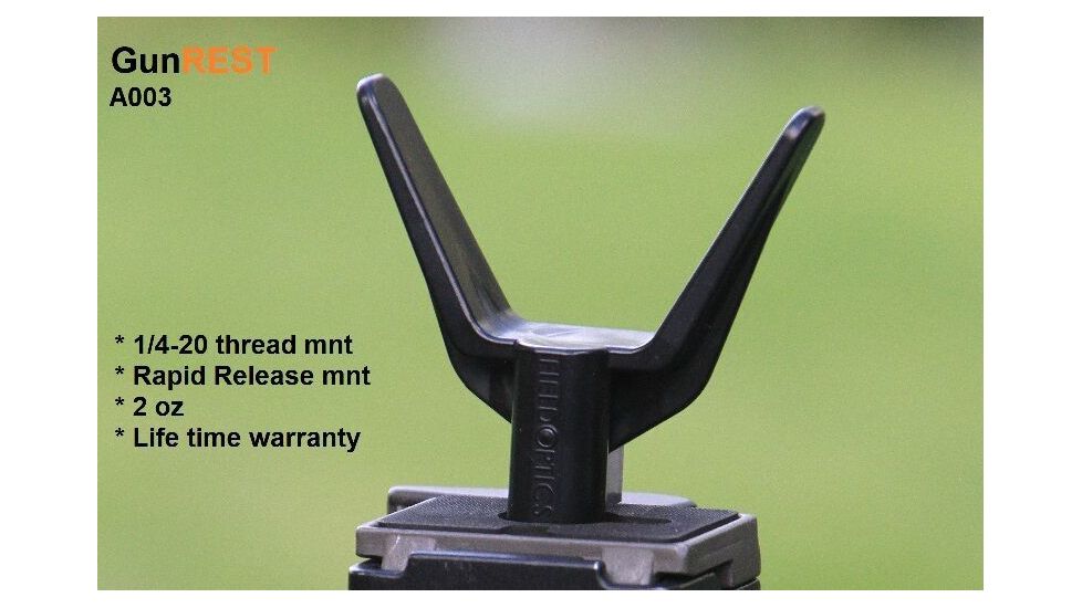 Field Optics Research GunREST A003, fits Rapid Release &amp; 1/4-20 tripods heads, A003