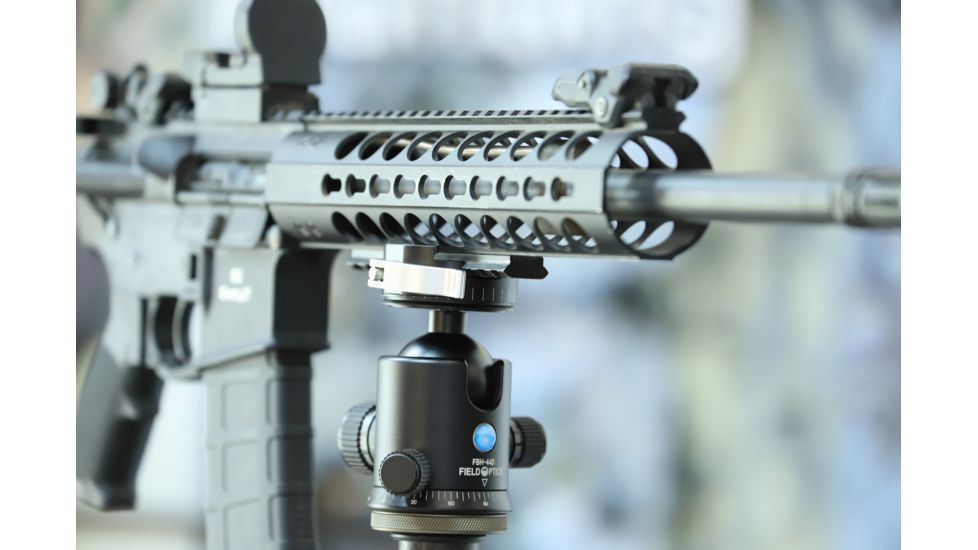 Field Optics Research Tactical Ball Head w/Arca Swiss and Picatinny Lever Clamp Top Assembly, 44mm, Tension Control, Arca Swiss Plate, FBH-44DT