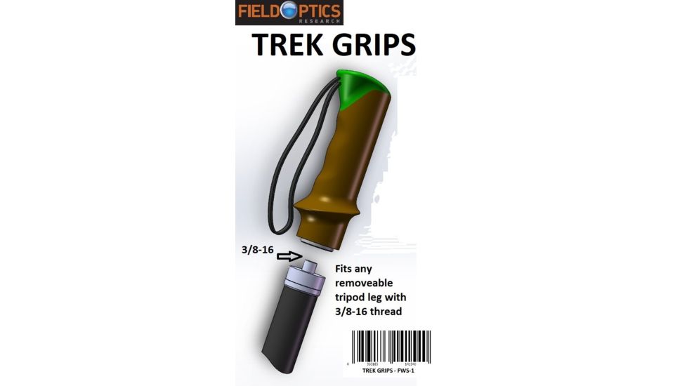 Field Optics Research Trek Grips, 1 pair, Cork grip w/lanyard, FWS-1