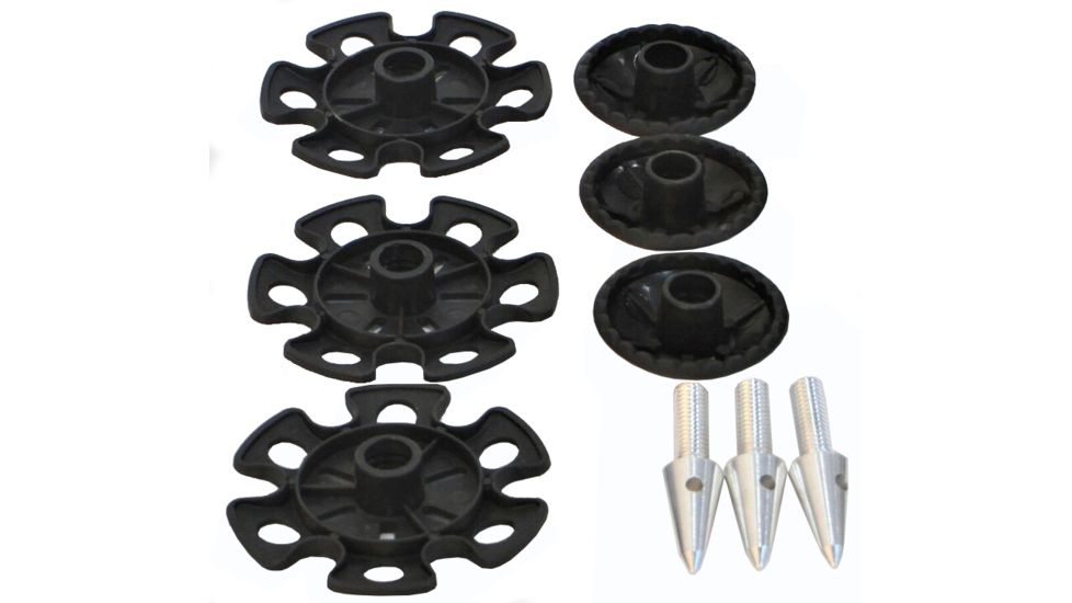 Field Optics Research Tripod Leg Spike &amp; Basket Set, Large - 3 pc., FTA-2