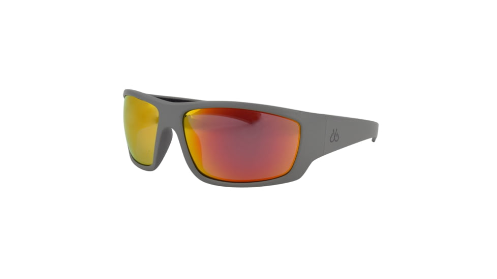 Filthy Anglers Tenkiller Polarized Sunglasses, Matte Grey/ Polarized Red Mirror, TENMGY01P-S