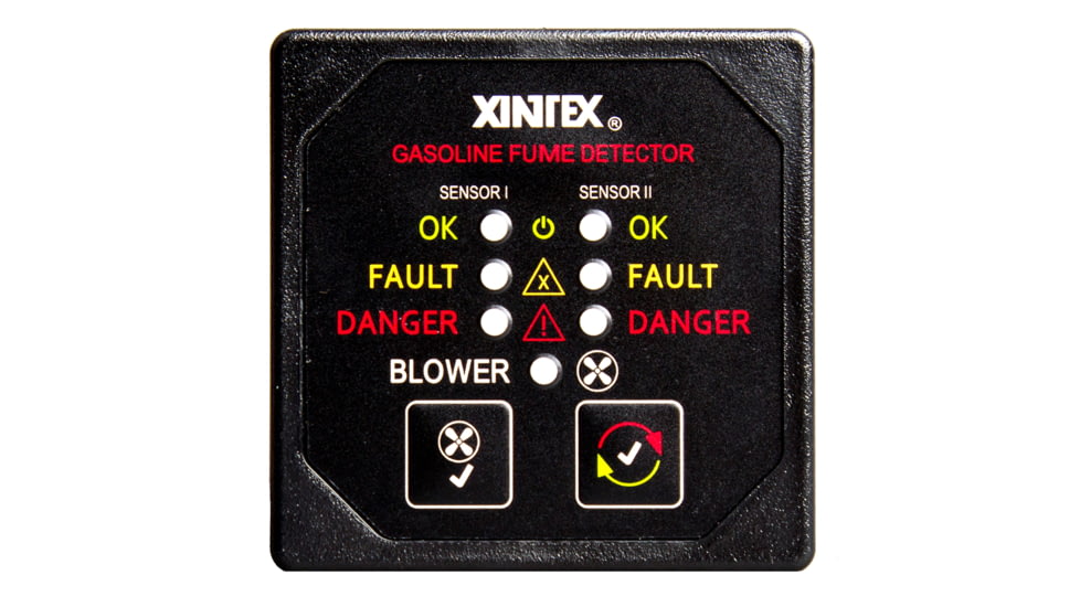 Fireboy-Xintex Gasoline Fume Detector &amp; Blower Control w/2 Plastic Sensors - Black Bezel Display 63872