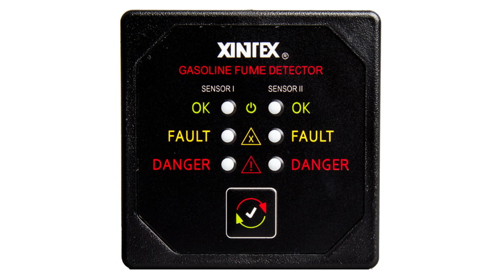 Fireboy-Xintex Gasoline Fume Detector w/2 Plastic Sensors - Black Bezel Display 63875