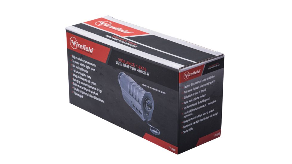 Firefield Vigilance 1-8x16 Digital Night Vision Monocular, Gray, FF18000