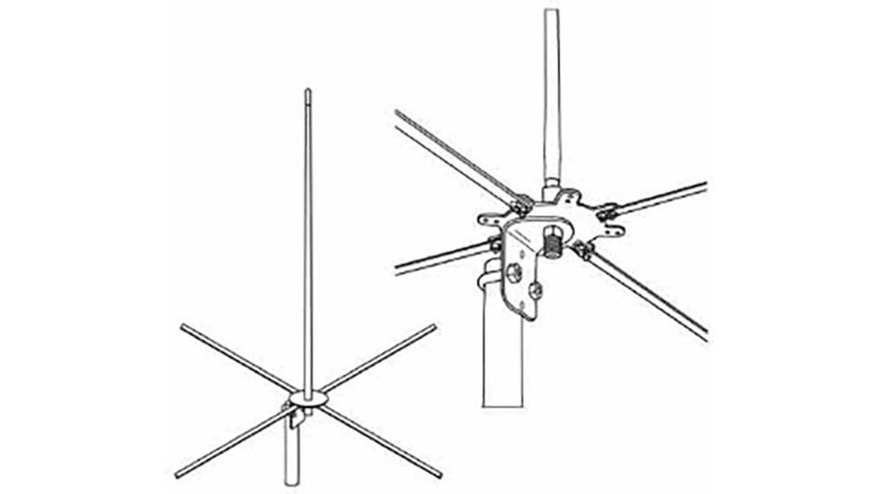 FIRESTIK 4ft 2-Meter Mobile Base Antenna, Black 2MCKB