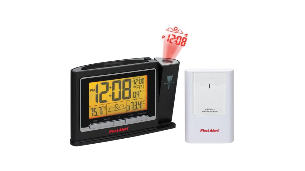 First Alert Radio Ctld Weather Station Prjetion Clock 4004720