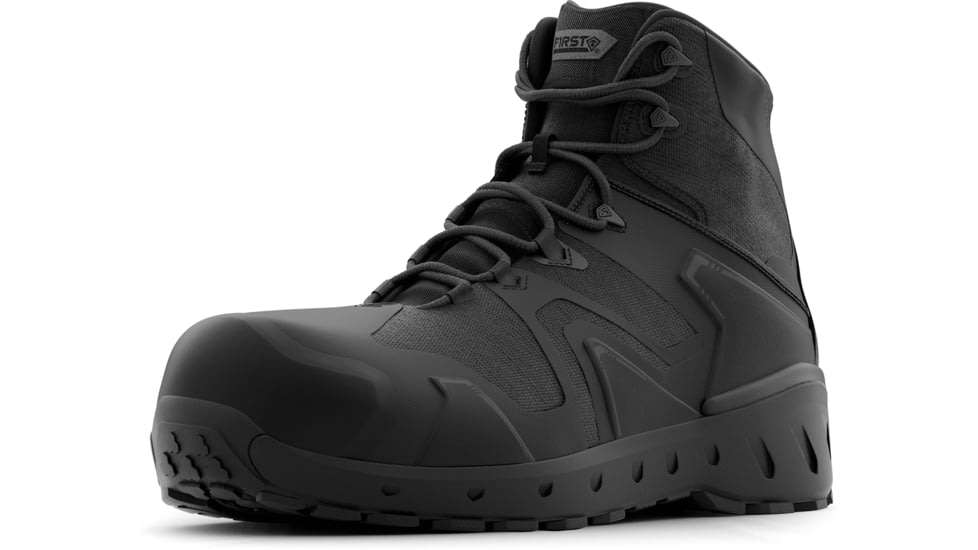 First Tactical AERO-TAC 5in Safety Toe Side-Zip Mid Tactical Boots - Mens, Black, 4 US/Regular, 165931-019-4-R