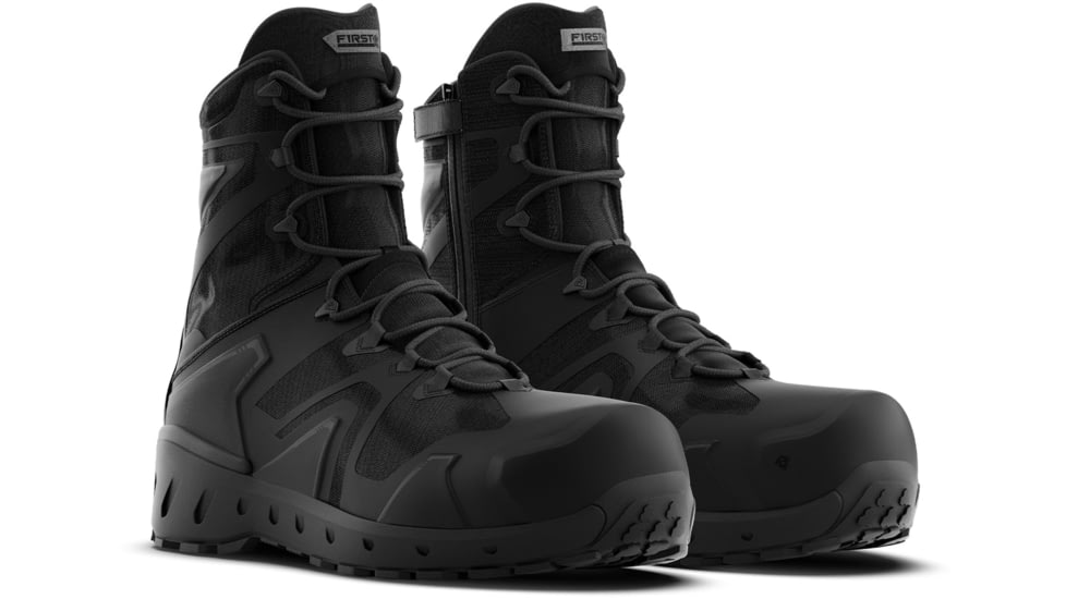 First Tactical AERO-TAC 8in Safety Toe Side-Zip Tactical Boots - Mens, Black, 6.5 US/Regular, 165926-019-6.5-R
