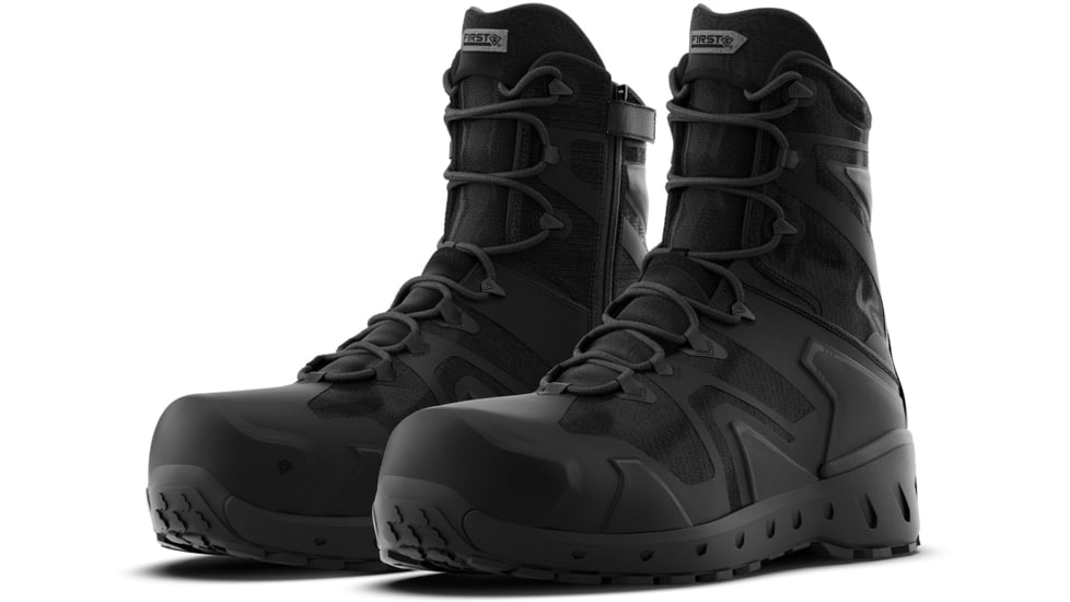 First Tactical AERO-TAC 8in Safety Toe Side-Zip Tactical Boots - Mens, Black, 6.5 US/Regular, 165926-019-6.5-R