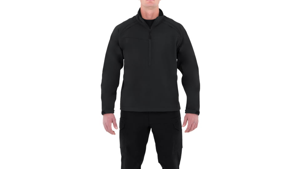 First Tactical Cotton Job Shirt 1/4 Zip - Mens, Black, Small, R, 118507-019-S-R
