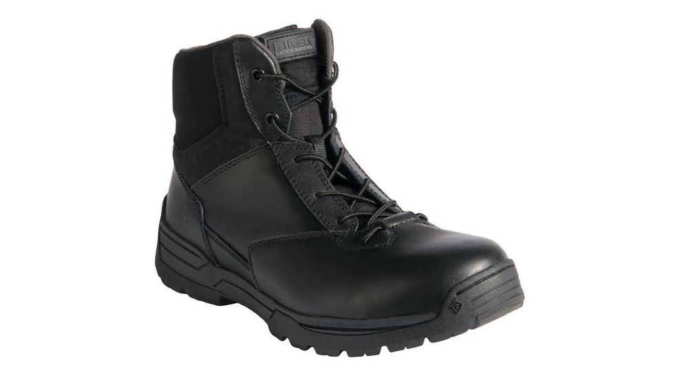 First Tactical Mens 6in S-Zip Dty Boot, Black, 12 Wide 165001-019-12-W