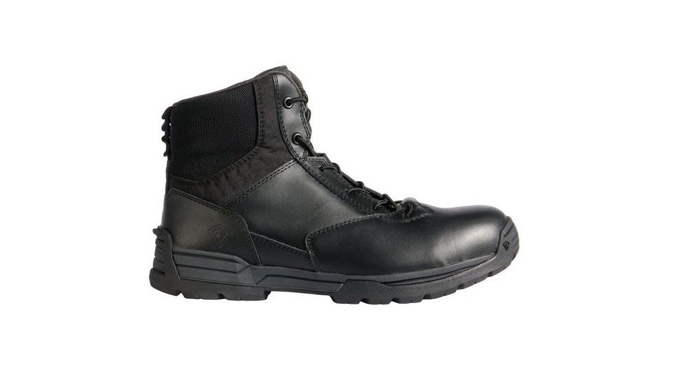 First Tactical Mens 6in S-Zip Dty Boot, Black, 12 Wide 165001-019-12-W