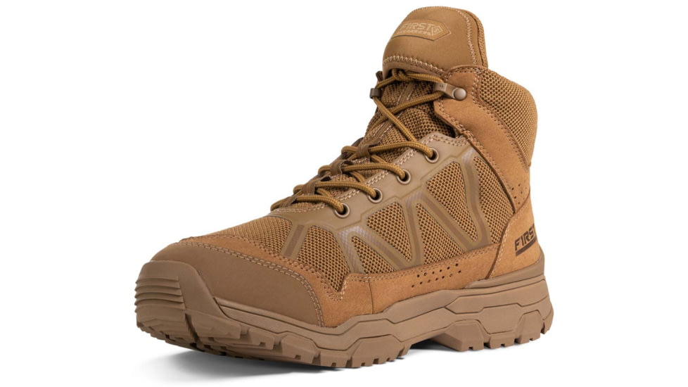 First Tactical Operator Mid 5in Boots - Mens, Coyote Brown, 15, Wide, 165061-060-15-W