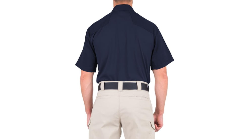 First Tactical V2 Pro Performance Short Sleeve Shirt - Mens, Midnight Navy, Small, R, 112012-729-S-R