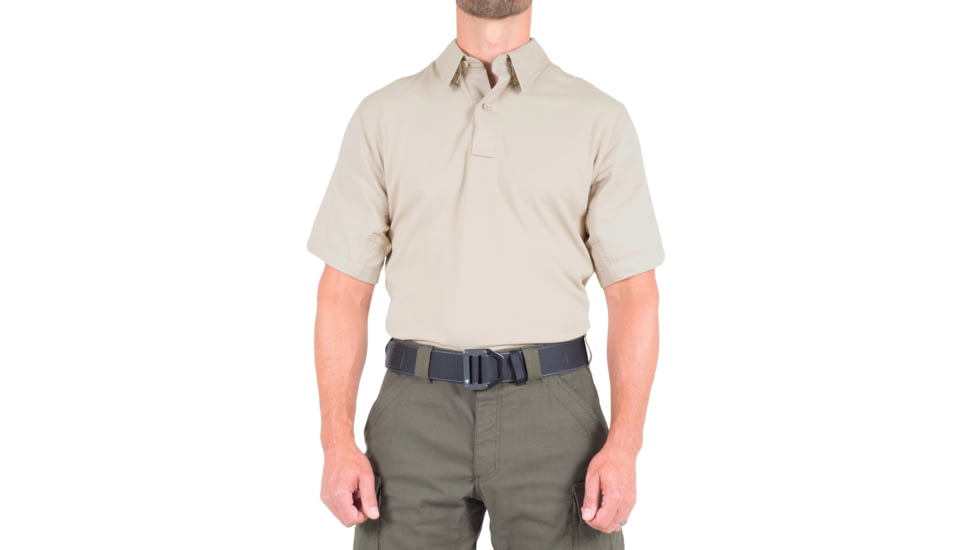 First Tactical V2 Pro Performance Short Sleeve Shirt - Mens, Silver Tan, Large, T, 112012-065-L-T