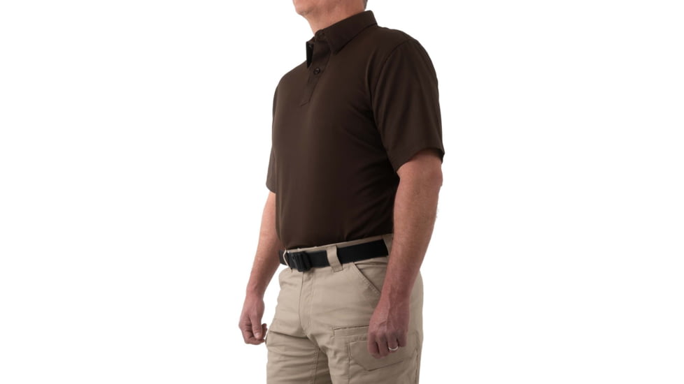 First Tactical V2 Pro Performance Short Sleeve Shirt, Regular Fit - Mens, Kodiak Brown, Extra Small, 112012-182-XS-R