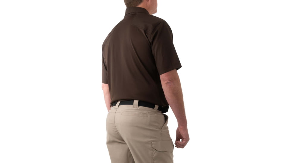 First Tactical V2 Pro Performance Short Sleeve Shirt, Regular Fit - Mens, Kodiak Brown, Extra Small, 112012-182-XS-R