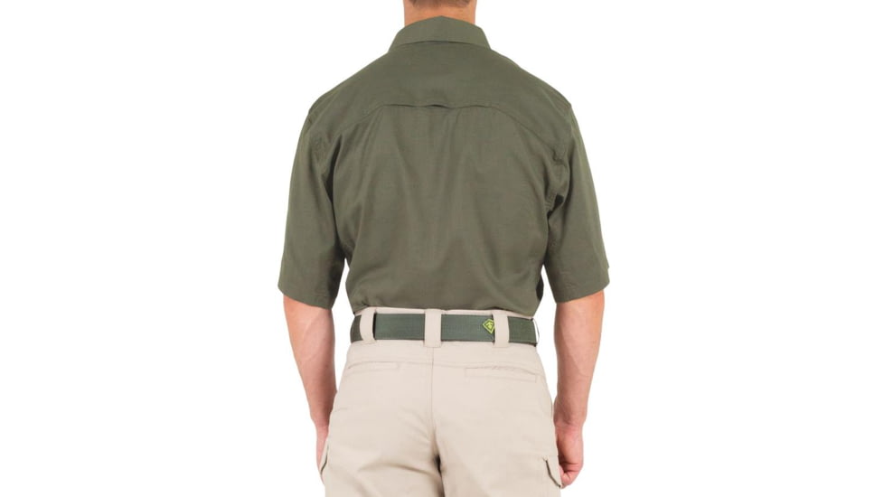 First Tactical V2 Tactical Short Sleeve Shirt - Mens, Ranger Green, Large, R, 112007-610-L-R