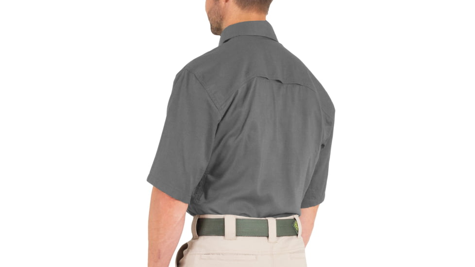 First Tactical V2 Tactical Short Sleeve Shirt - Mens, Wolf Grey, Extra Large, R, 112007-036-XL-R