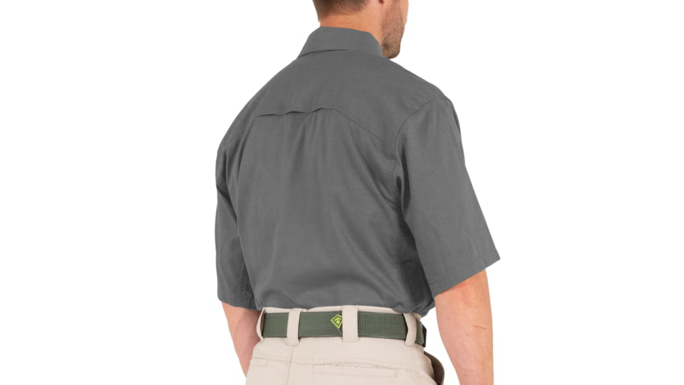 First Tactical V2 Tactical Short Sleeve Shirt - Mens, Wolf Grey, Extra Large, R, 112007-036-XL-R