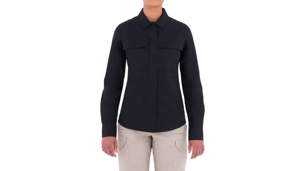 First Tactical Womens Specialst Bdu Ls Shrt, Black, Extra Small Regular 121002-019-XS-R