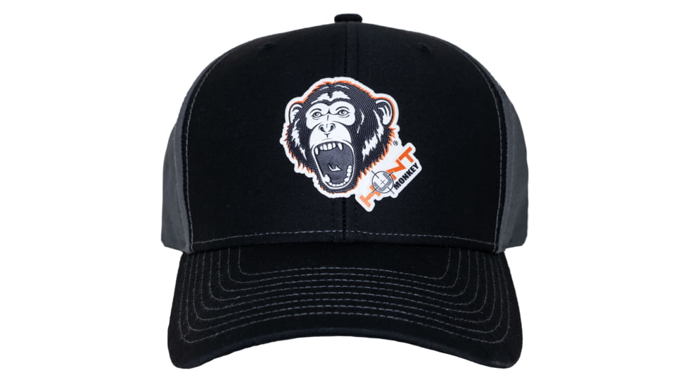 Fish Monkey Hunt Poly Press Hat, Black/Char, One size, HM803-BLCH