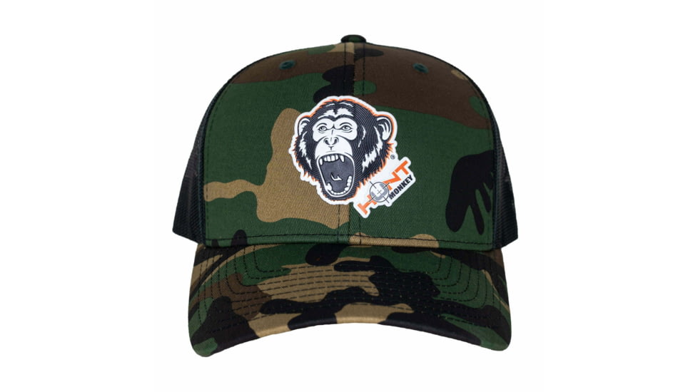 Fish Monkey Hunt Poly Press Hat, Camo/Black, One size, HM803-CAMO