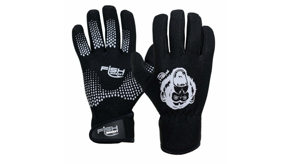 Fish Monkey The Blocker Neoprene Glove, Black, M, FM50-BLK-M