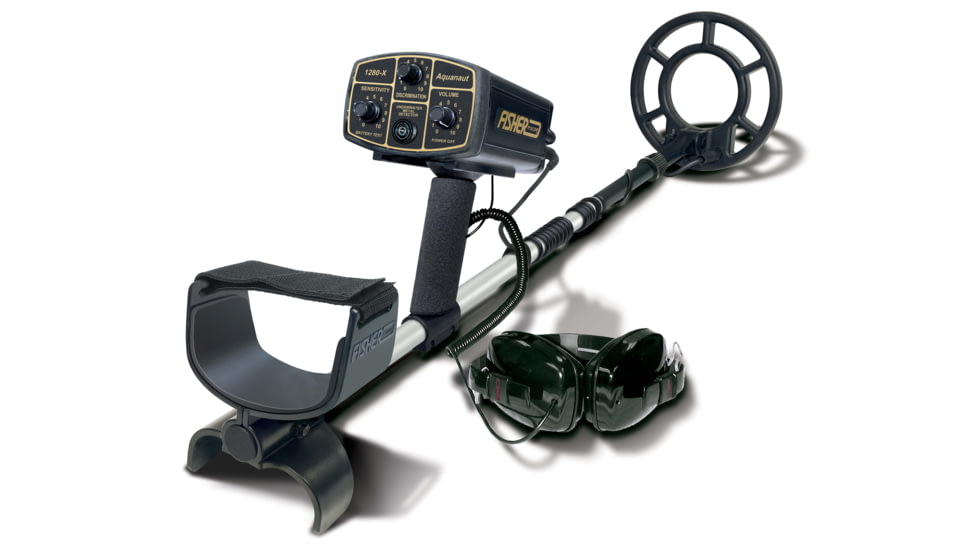 Fisher 1280X Metal Detector w/8in Search Coil, Black, Standard, 1280X-8
