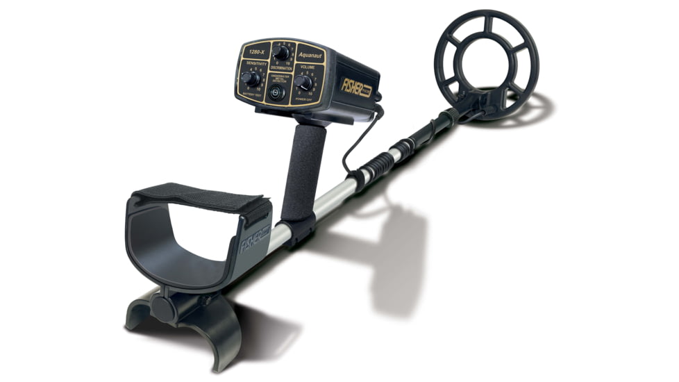 Fisher 1280X Metal Detector w/8in Search Coil, Black, Standard, 1280X-8