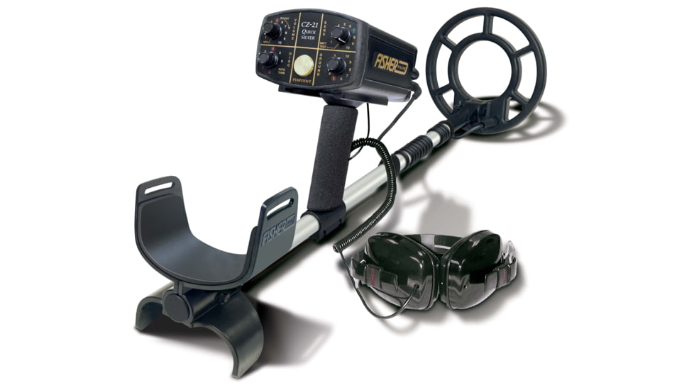 Fisher CZ-21 Fisher Quicksilver w/8in Search Coil, Black, Standard, CZ21-8