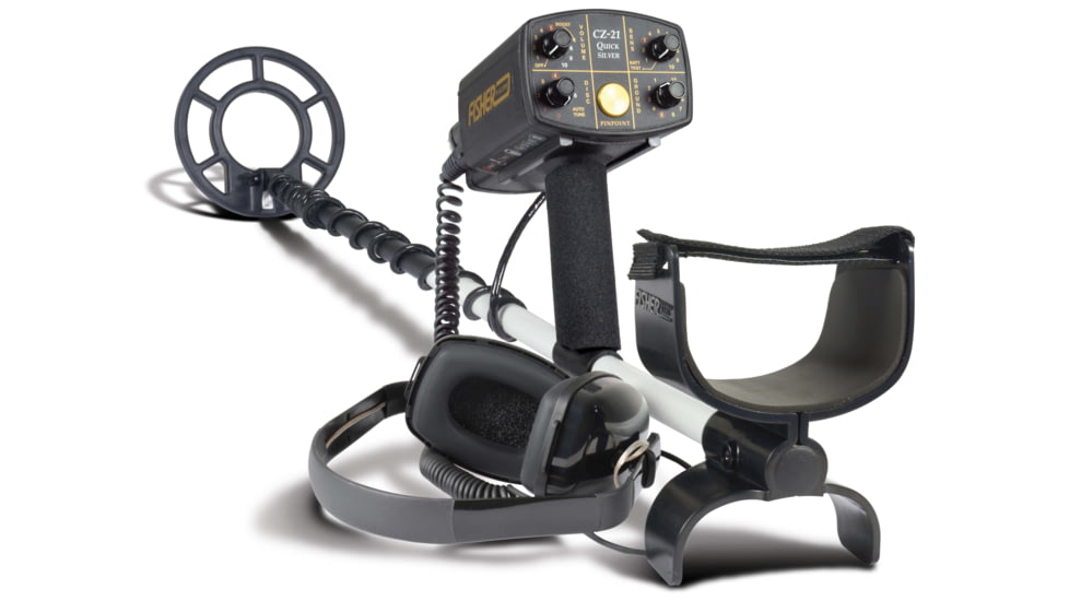 Fisher CZ-21 Fisher Quicksilver w/8in Search Coil, Black, Standard, CZ21-8