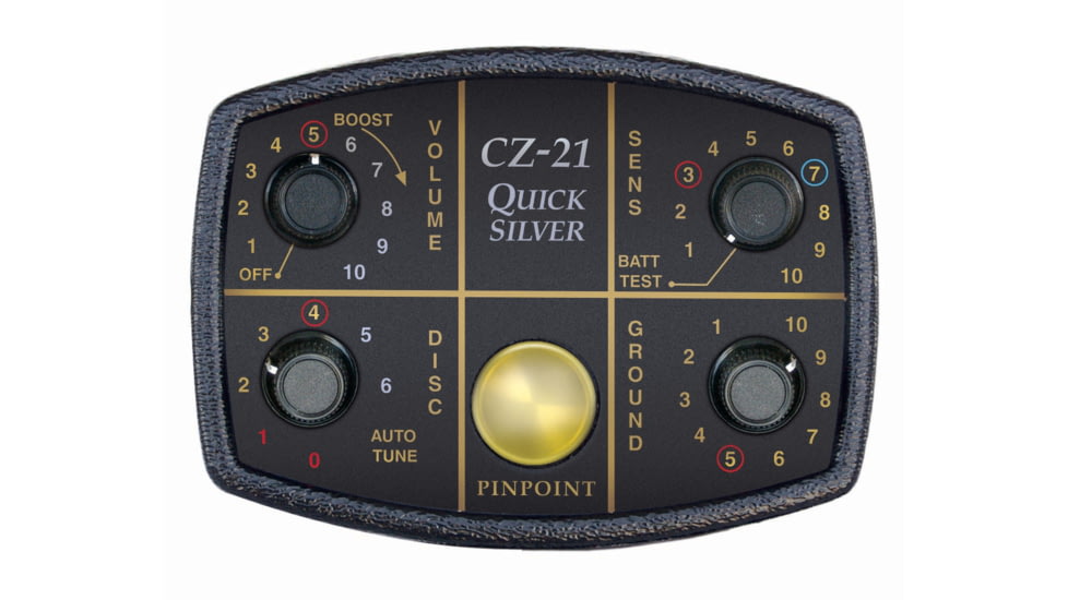 Fisher CZ-21 Fisher Quicksilver w/8in Search Coil, Black, Standard, CZ21-8