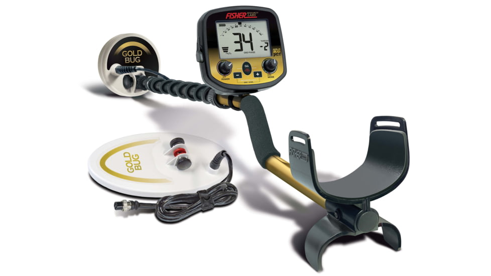 Fisher Gold Bug Pro Metal Detector w/2 Coil Combo, Black, Standard, GOLDBUG-PRO-CC