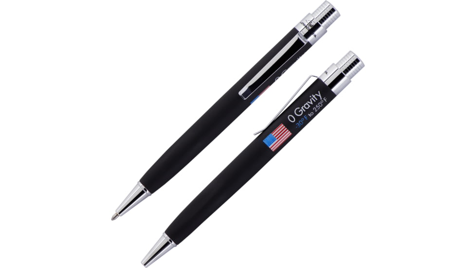 Fisher Space Pen Black Zero Gravity Pen with US Flag Imprint FSPZG