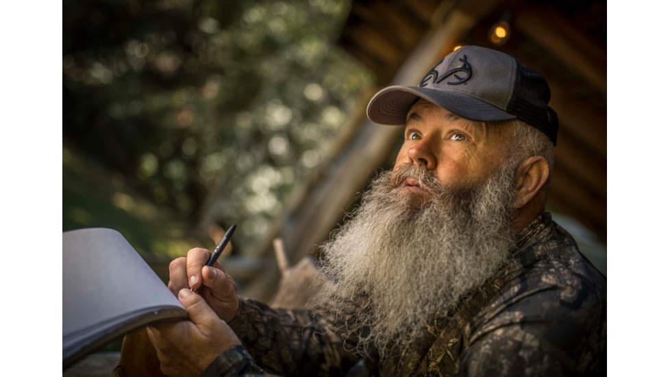 Fisher Space Pen Bullet Space Pen w/ RealTree Logo, Matte Black/Gold, 400BGFG-RT