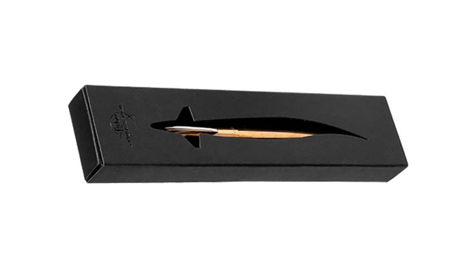Fisher Space Pen Raw Brass Cap-O-Matic Space Pen, PR-4 Black Ink, Medium Point, 5.375in Length Chrome Pocket Clip, Gift Boxed, Raw Brass, M4RAW