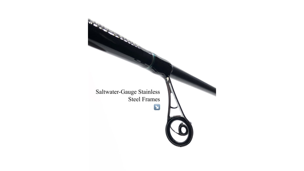 Fitzgerald Fishing Aqua Dream Series Rods, Medium Heavy Spinning, Black, 7ft6in, FRAD76MH