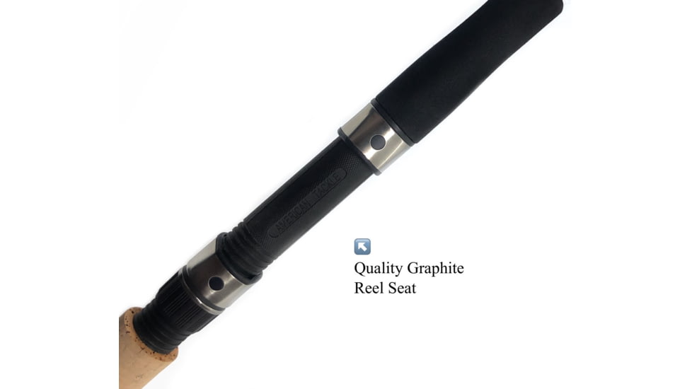 Fitzgerald Fishing Aqua Dream Series Rods, Medium Heavy Spinning, Black, 7ft6in, FRAD76MH