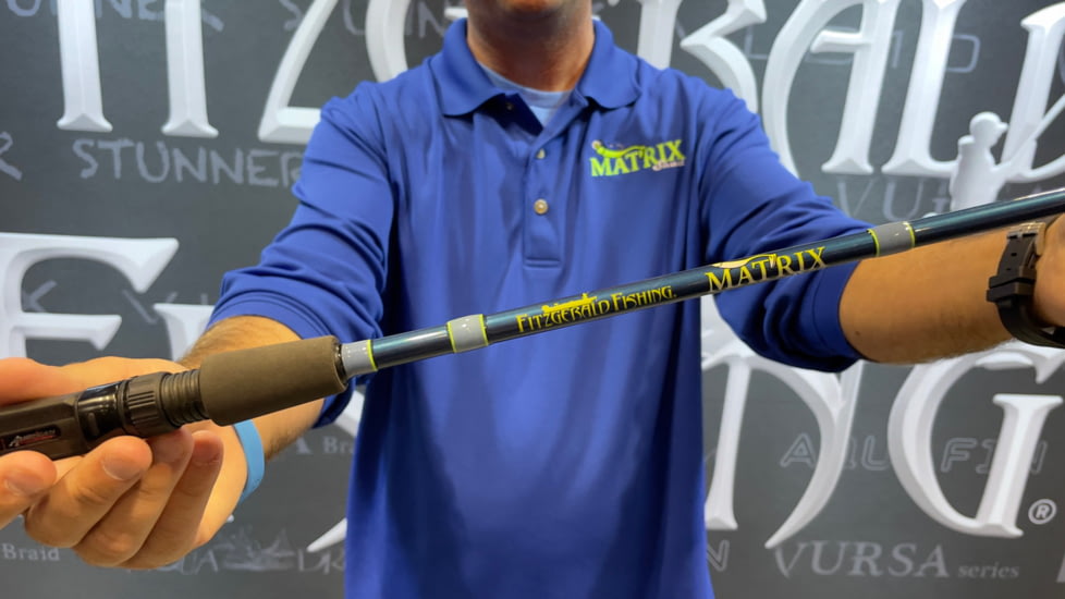 Fitzgerald Fishing Matrix Shad Series Rods, Medium Spinning, Aqua, 7ft0in, MS70MS