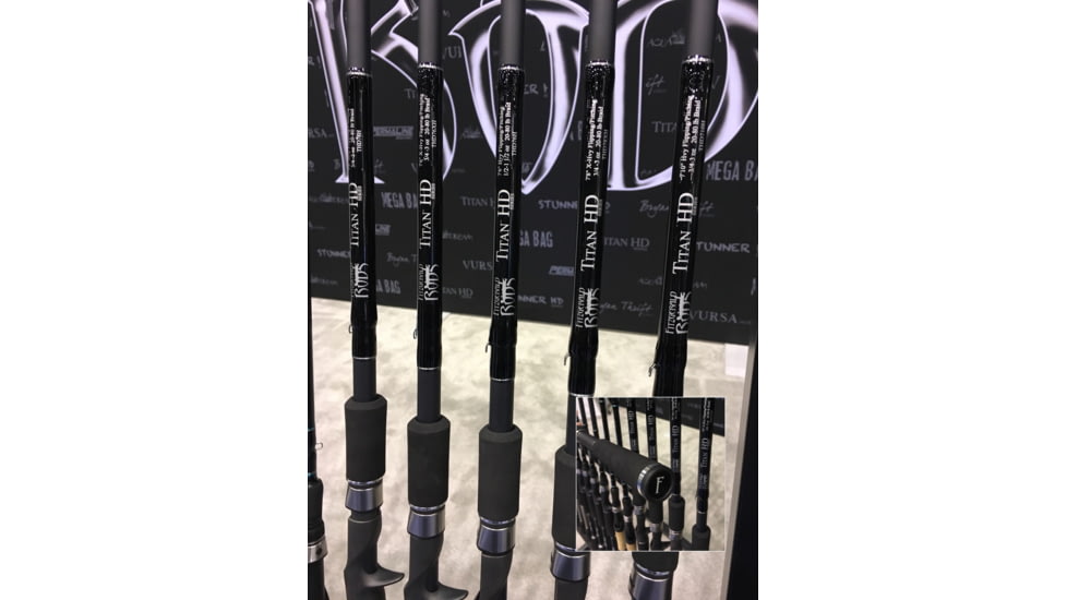 Fitzgerald Fishing Titan HD Series Rods, X Heavy, Black, 7ft8in, THD78XH