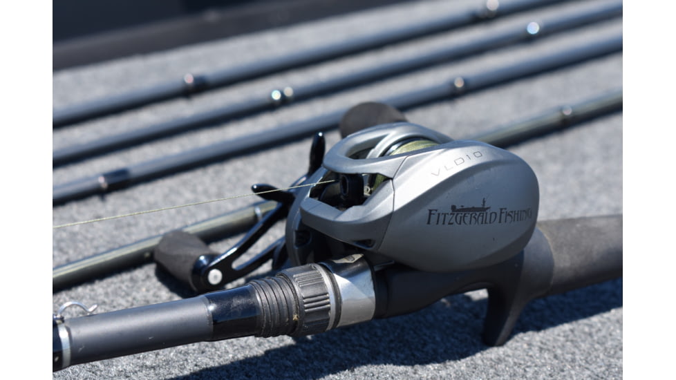 Fitzgerald Fishing VLD10 Reels, 6.5 Gear, Left Hand, Silver, VLD10-651-L