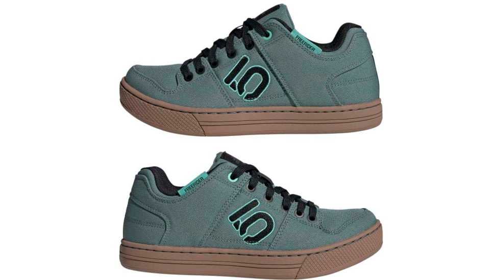 Five Ten Freerider Canvas Shoes - Womens, Hazy Emerald/Core Black/Acid Mint, 8.5, GZ4656-8.5