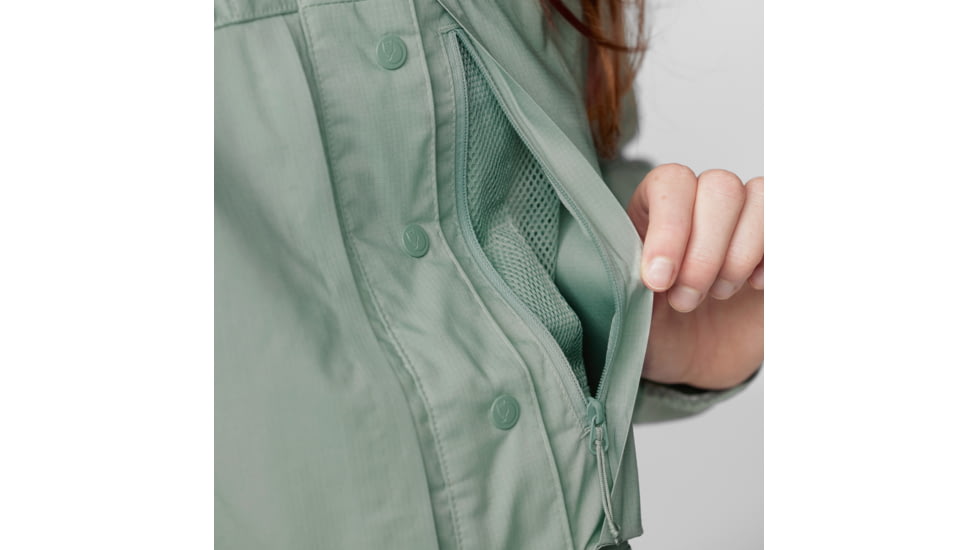Fjallraven Abisko Hike Anorak Jacket - Womens, Misty Green, Extra Small, F87095-674-XS