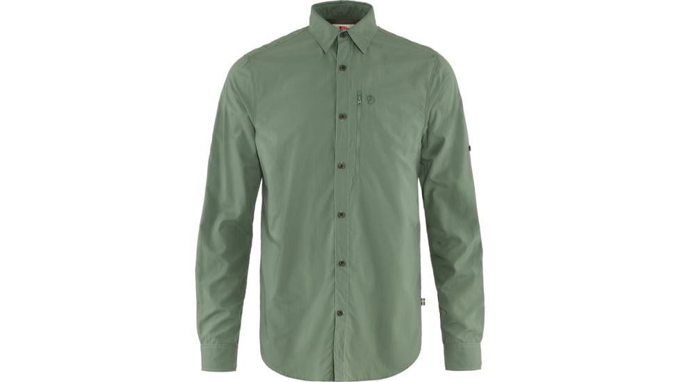 Fjallraven Abisko Hike Shirt Long Sleeve - Mens, Patina Green, 2XL, F82263-614-XXL